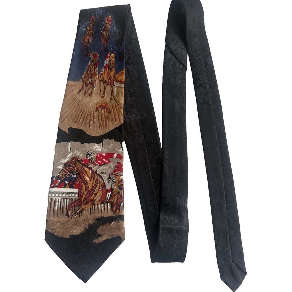 A. Rogers Men's Necktie Horse Racing Tie Vintage Track